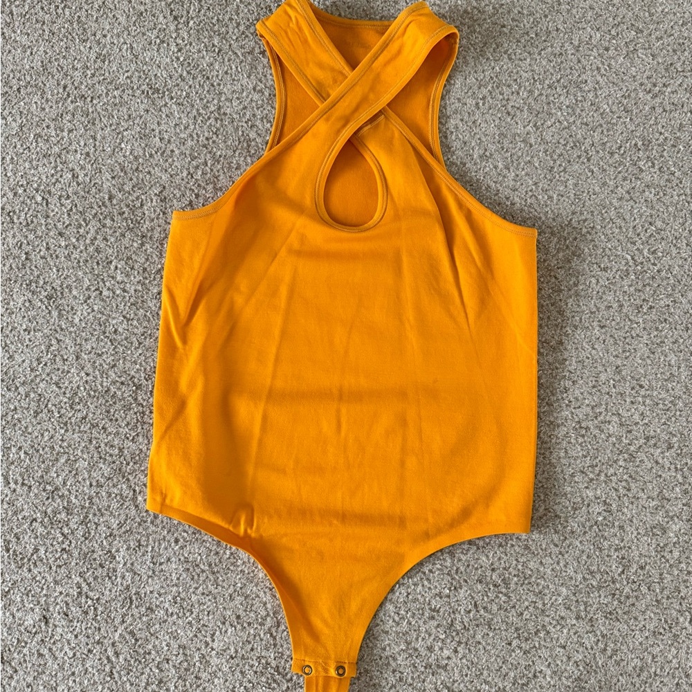 Simon Miller Mustard Yellow Cross Bodysuit